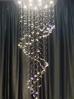 Luxuriöse Künstlerische Schmetterlingsglasdecke Licht Kronleuchter Für Hotel Villa Restaurant Hochzeitsdekor