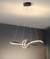 Nordic New Design Farbiges Anhängerlicht Restaurant Aufgehängte Anhängerlampe Moderne Kunst Verdrehte Gestaltung Kreative Welle LED-Kronleuchter