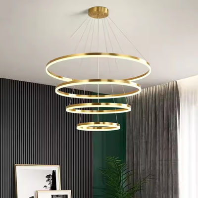 Vier Ringe hängende Heimdekoration Led-Kronleuchter Ring Luxus-Acryl-Deckenring-Kronleuchter