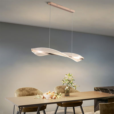 Speisesaal Modern Branch Acryl Schatten Kronleuchter Hängende Goldlampe für Restaurant LED Lineare Anhänger Licht für Zuhause