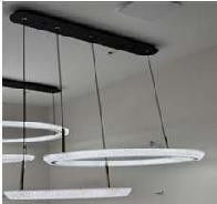 Minimalistisches Wohnzimmer Kronleuchter Licht Luxus Atmosphäre Esszimmer Schlafzimmer Hauptlicht Drei Ringe Kombination von modernen einfachen Lampen