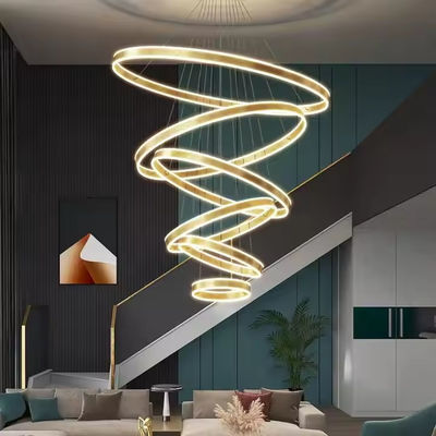 Moderne Kronleuchter Große Led-Hängeleuchten Luxus-Acryl-Ringlampe für das Hotel Esszimmer