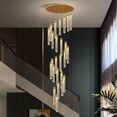 3200-6500K Farbtemperatur Golden Acryl Hängende Anhänger Licht Für Hotel Treppe