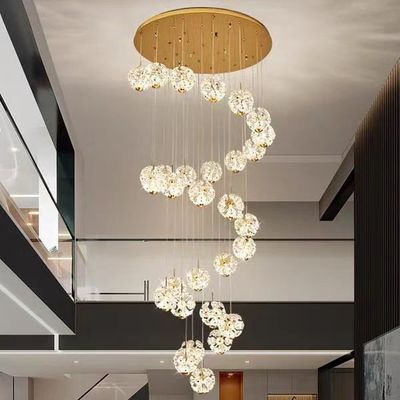 Moderne Hotel Hochzeitsdekoration Kristallhalle Lampe Mit D120mm Lichtquelle Und 50000 Stunden Lebensdauer Rundes Kristallblumen Anhängerlicht