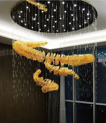 Hochzeiten und elegante Räume Verwenden Sie Glasschattierungen Luxus Moderne LED-Kronleuchter wunderschöne Kristall Anhänger Licht Für Hotel Wohnzimmer