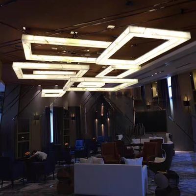 Moderne Wolke Stein Große geometrische Kunst Deckenlampe Hotel Hotel Lobby Catering Büro Ingenieurwesen kundenspezifische Beleuchtung