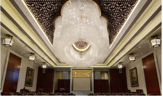 Hotel Lobby Luxus Villa Kristall Rund Langdecke Licht Große Verkaufsabteilung Sandtischprojekte Lampen