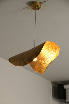 Nordic Modern Messing Kristall Handgefertigt Lotusblatt Blasen Glas Hängende Beleuchtung Einzige Hängende Küche Kronleuchter Anhänger Lichter