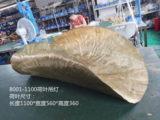 Hausdekor Moderne Kupfer-Lotus-Blatt-Kronleuchter Luxus-Designer Kunstlicht für Restaurant Kleidungsgeschäft Anhänger Lichter