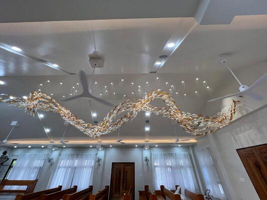 Custom Hotel Lobby Kunst Kronleuchter Anhänger Lichter für Delphine Ornamente Einkaufszentrum Decken Korridore Verkaufsabteilung Sand