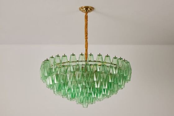 Handgefertigte Marine Blauglas-Kronleuchter mit Messing Finish für Wohnzimmer Esszimmer Schlafzimmerbeleuchtung