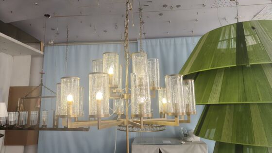 Maßgeschneidertes Mini Kristallband-Cluster-Kronleuchter Moderne europäische Kunst Dekoration Bankett-Lichtsatz
