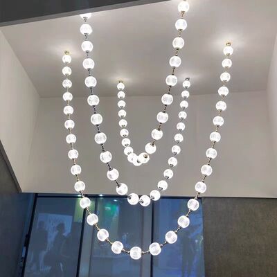 Luxuriöser Wohn-Kristallband-Kronleuchter im europäischen Stil, individuelle LED-Pendelleuchte, 220–240 V, 10–20 m²