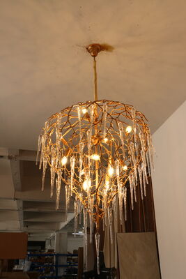Villa-Kristallband-Kronleuchter im europäischen Stil, individuelle Anhängerbeleuchtung, LED, 220–240 V, 10–20 m² Abdeckung